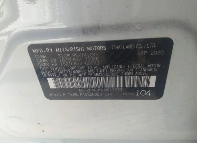 Photo 8 VIN: ML32F4FJ9LHF13273 - MITSUBISHI MIRAGE G4 