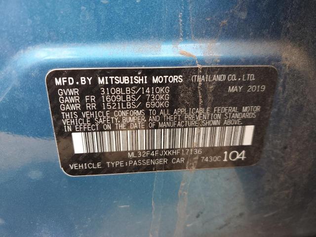 Photo 11 VIN: ML32F4FJXKHF17136 - MITSUBISHI MIRAGE 