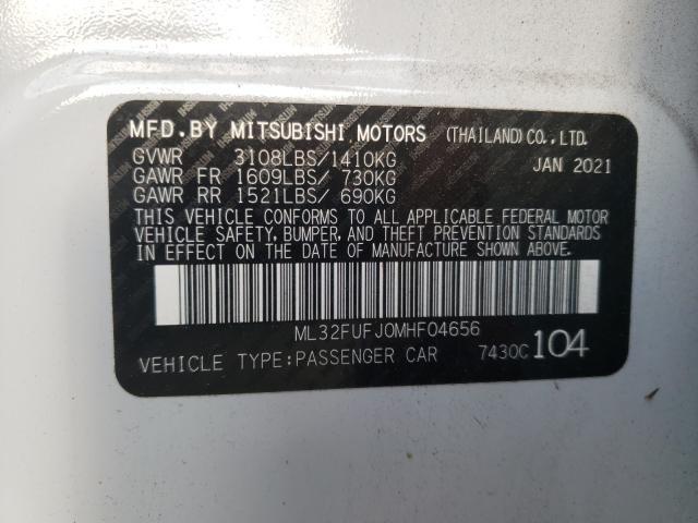 Photo 9 VIN: ML32FUFJ0MHF04656 - MITSUBISHI MIRAGE G4 