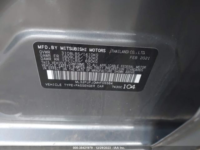 Photo 8 VIN: ML32FUFJ0MHF05564 - MITSUBISHI MIRAGE G4 