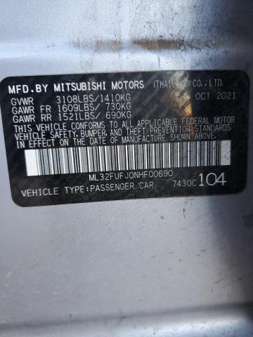 Photo 11 VIN: ML32FUFJ0NHF00690 - MITSUBISHI MIRAGE 