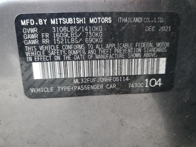 Photo 11 VIN: ML32FUFJ0NHF05114 - MITSUBISHI MIRAGE G4 