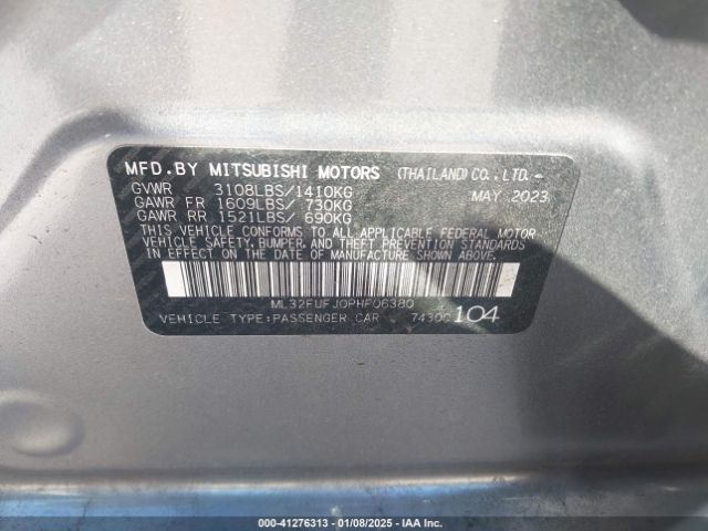 Photo 8 VIN: ML32FUFJ0PHF06380 - MITSUBISHI MIRAGE G4 