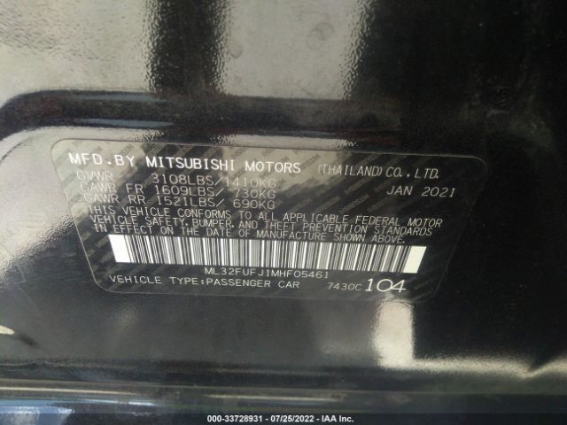 Photo 8 VIN: ML32FUFJ1MHF05461 - MITSUBISHI MIRAGE G4 