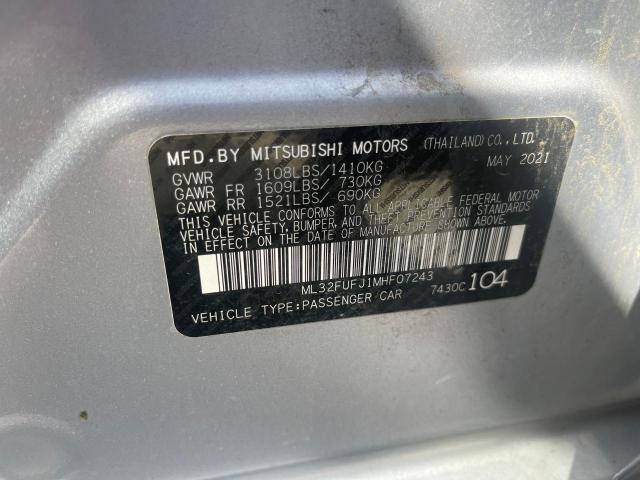 Photo 9 VIN: ML32FUFJ1MHF07244 - MITSUBISHI MIRAGE 