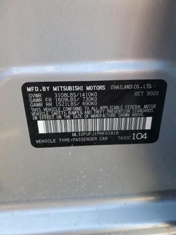 Photo 11 VIN: ML32FUFJ1PHF01818 - MITSUBISHI MIRAGE 