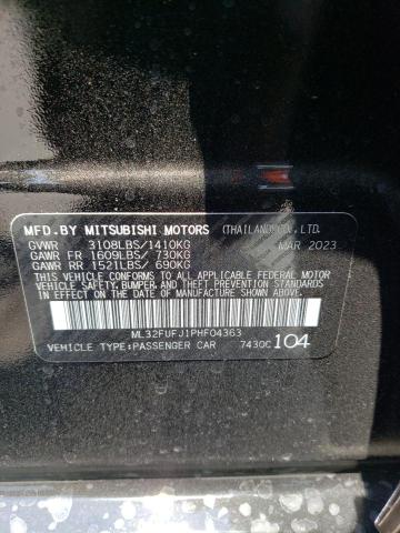 Photo 12 VIN: ML32FUFJ1PHF04363 - MITSUBISHI MIRAGE G4 