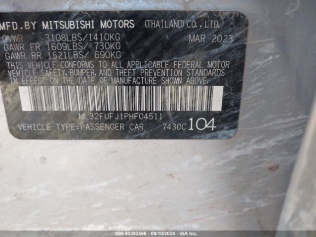 Photo 8 VIN: ML32FUFJ1PHF04511 - MITSUBISHI MIRAGE G4 