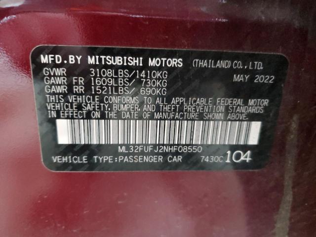 Photo 11 VIN: ML32FUFJ2NHF08550 - MITSUBISHI MIRAGE G4 