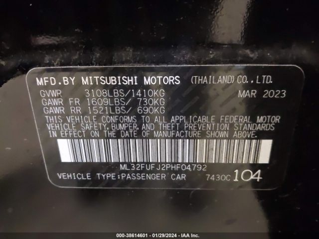 Photo 8 VIN: ML32FUFJ2PHF04792 - MITSUBISHI MIRAGE G4 