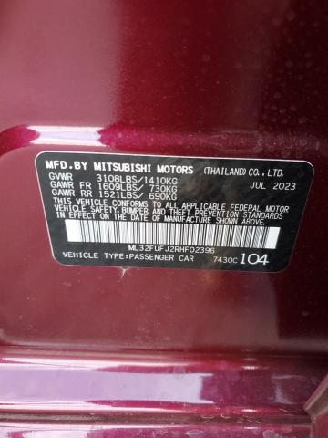 Photo 11 VIN: ML32FUFJ2RHF02396 - MITSUBISHI MIRAGE 