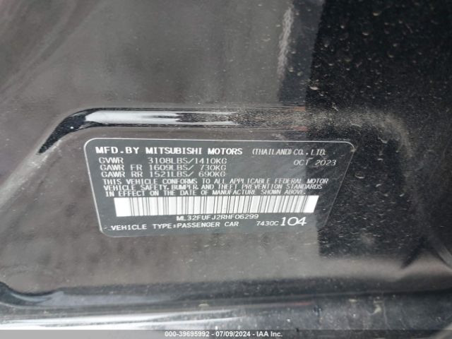 Photo 8 VIN: ML32FUFJ2RHF06299 - MITSUBISHI MIRAGE G4 