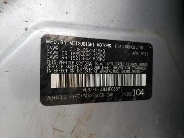 Photo 9 VIN: ML32FUFJ3MHF06871 - MITSUBISHI MIRAGE G4 