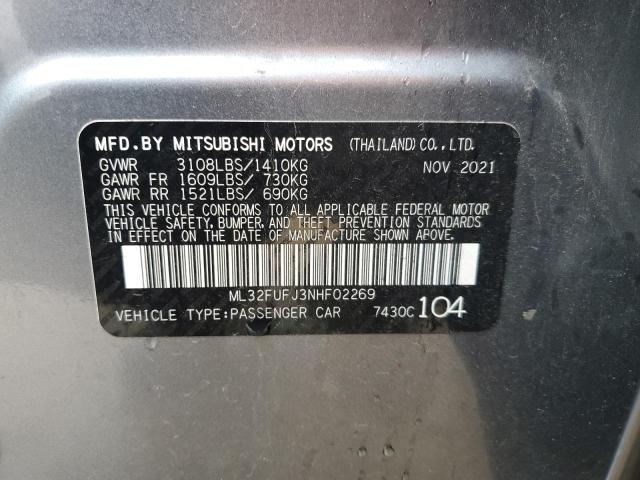 Photo 11 VIN: ML32FUFJ3NHF02269 - MITSUBISHI MIRAGE G4 