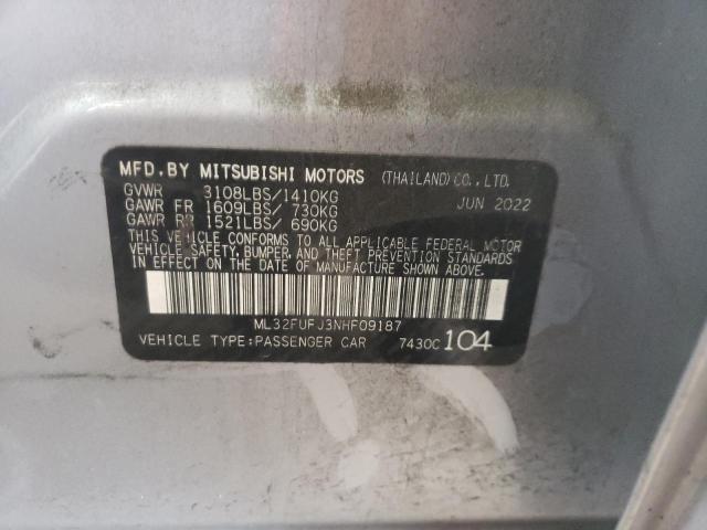 Photo 11 VIN: ML32FUFJ3NHF09187 - MITSUBISHI MIRAGE G4 