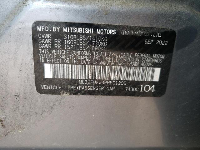 Photo 11 VIN: ML32FUFJ3PHF01206 - MITSUBISHI MIRAGE 