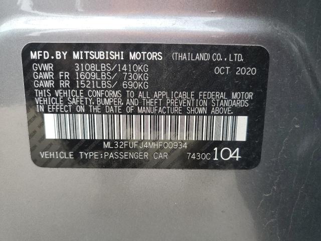 Photo 9 VIN: ML32FUFJ4MHF00934 - MITSUBISHI MIRAGE G4 