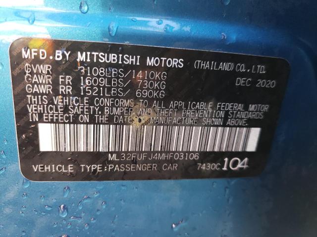 Photo 9 VIN: ML32FUFJ4MHF03106 - MITSUBISHI MIRAGE G4 