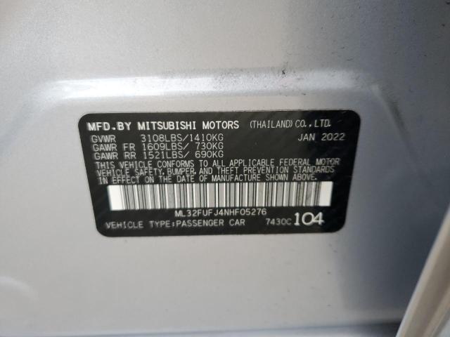 Photo 9 VIN: ML32FUFJ4NHF05276 - MITSUBISHI MIRAGE G4 