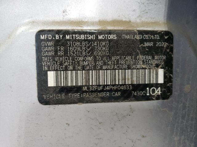 Photo 11 VIN: ML32FUFJ4PHF04633 - MITSUBISHI MIRAGE 