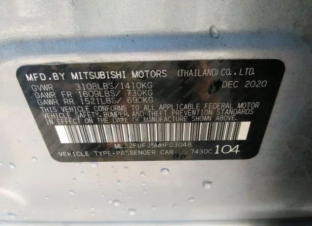 Photo 8 VIN: ML32FUFJ5MHF03048 - MITSUBISHI MIRAGE 