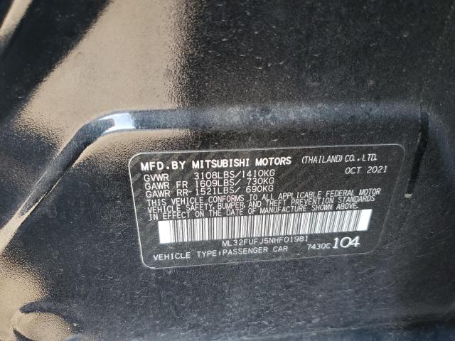 Photo 11 VIN: ML32FUFJ5NHF01981 - MITSUBISHI MIRAGE G4 