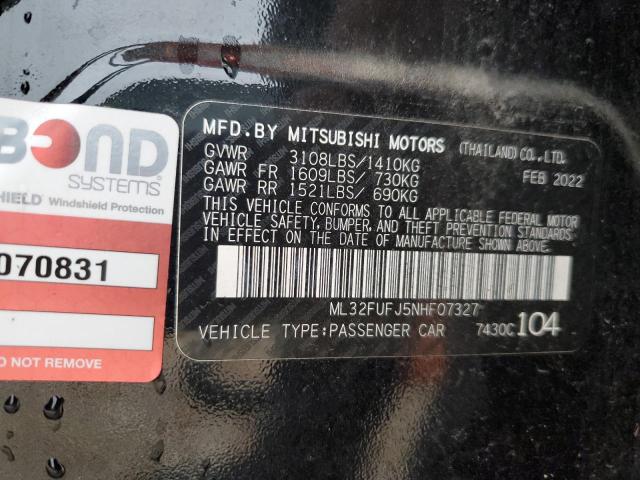 Photo 11 VIN: ML32FUFJ5NHF07327 - MITSUBISHI MIRAGE G4 