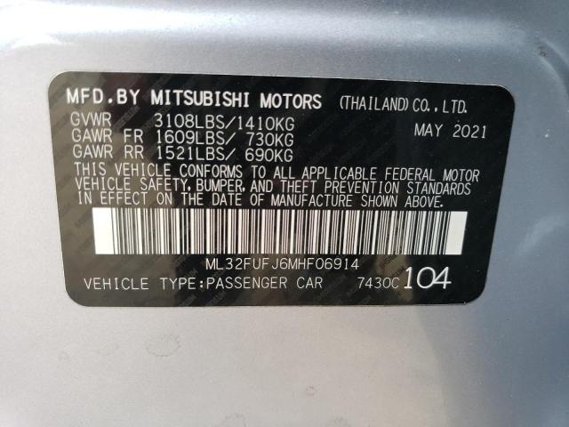 Photo 11 VIN: ML32FUFJ6MHF06914 - MITSUBISHI MIRAGE 