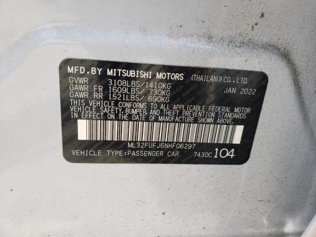 Photo 12 VIN: ML32FUFJ6NHF06297 - MITSUBISHI MIRAGE 