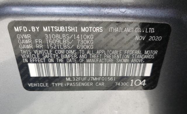 Photo 9 VIN: ML32FUFJ7MHF01561 - MITSUBISHI MIRAGE 