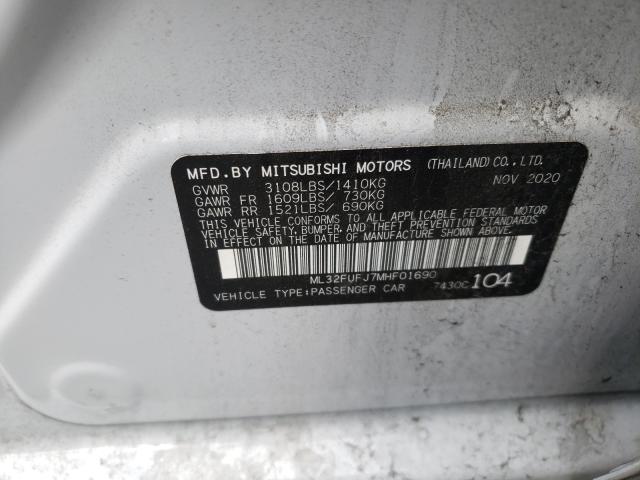 Photo 9 VIN: ML32FUFJ7MHF01690 - MITSUBISHI MIRAGE G4 