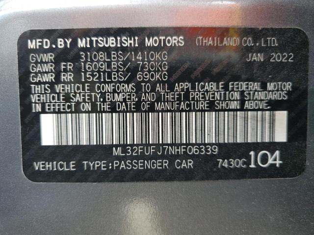 Photo 11 VIN: ML32FUFJ7NHF06339 - MITSUBISHI MIRAGE G4 