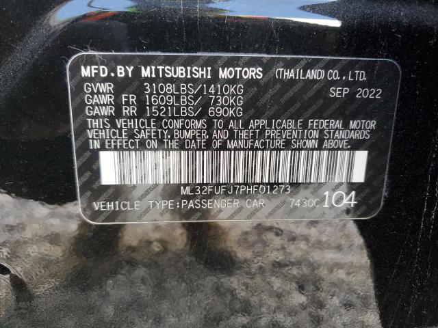 Photo 11 VIN: ML32FUFJ7PHF01273 - MITSUBISHI MIRAGE 