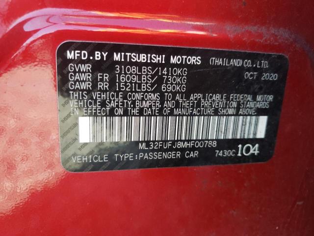 Photo 9 VIN: ML32FUFJ8MHF00788 - MITSUBISHI MIRAGE G4 