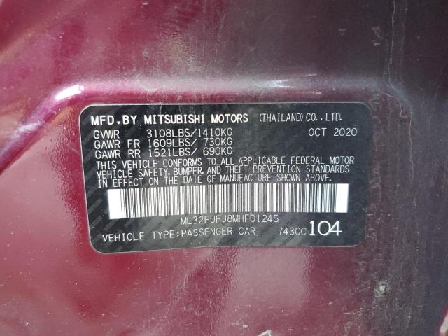 Photo 12 VIN: ML32FUFJ8MHF01245 - MITSUBISHI MIRAGE 