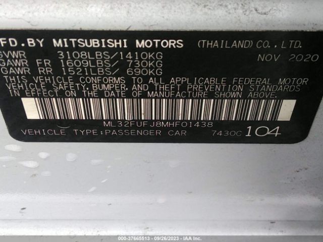 Photo 8 VIN: ML32FUFJ8MHF01438 - MITSUBISHI MIRAGE G4 