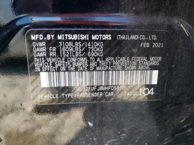 Photo 9 VIN: ML32FUFJ8MHF05876 - MITSUBISHI MIRAGE G4 