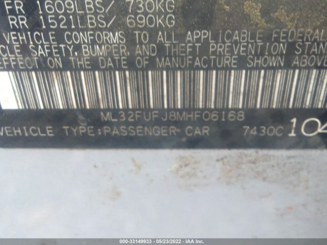 Photo 8 VIN: ML32FUFJ8MHF06168 - MITSUBISHI MIRAGE G4 