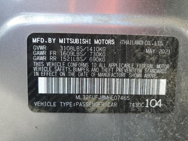 Photo 11 VIN: ML32FUFJ8MHF07465 - MITSUBISHI MIRAGE 