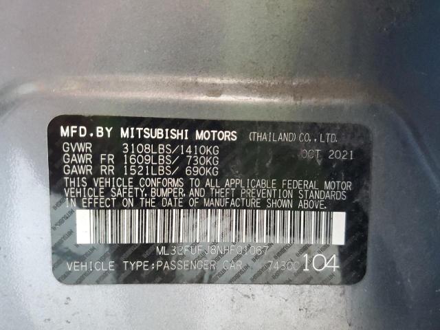 Photo 11 VIN: ML32FUFJ8NHF01067 - MITSUBISHI MIRAGE G4 