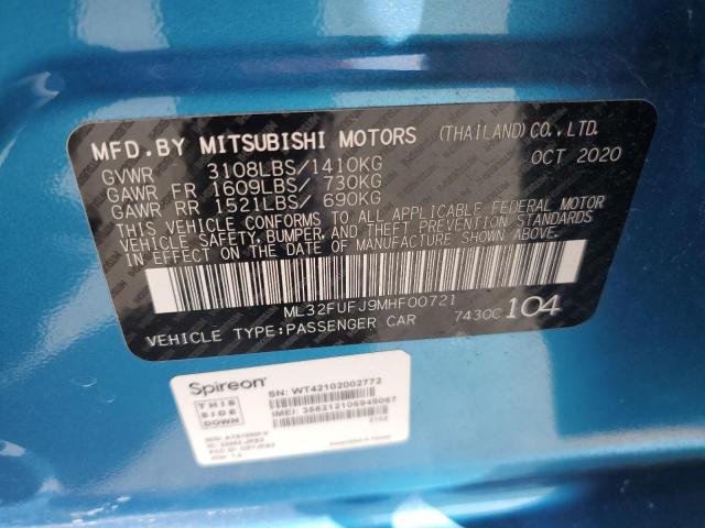 Photo 11 VIN: ML32FUFJ9MHF00721 - MITSUBISHI MIRAGE G4 