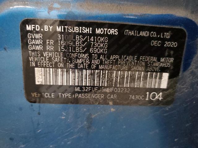 Photo 11 VIN: ML32FUFJ9MHF03232 - MITSUBISHI MIRAGE G4 