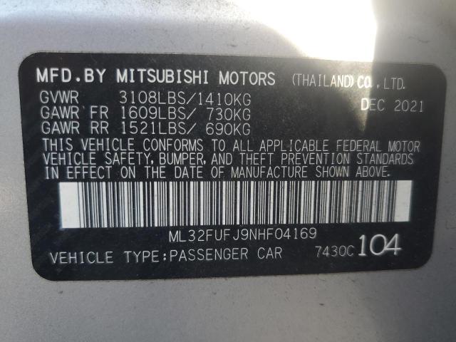 Photo 11 VIN: ML32FUFJ9NHF04169 - MITSUBISHI MIRAGE G4 