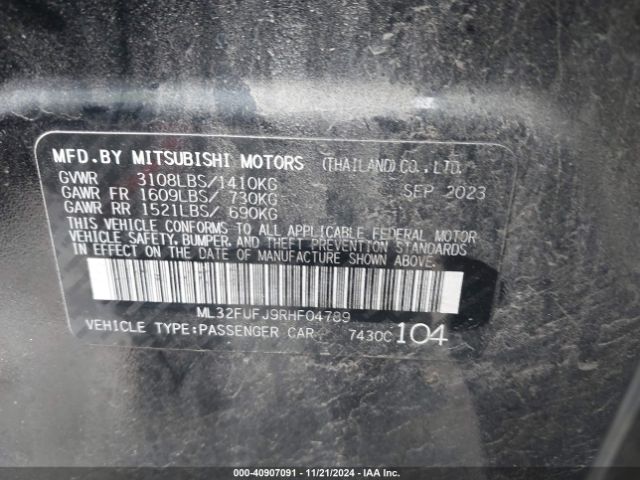 Photo 8 VIN: ML32FUFJ9RHF04789 - MITSUBISHI MIRAGE G4 