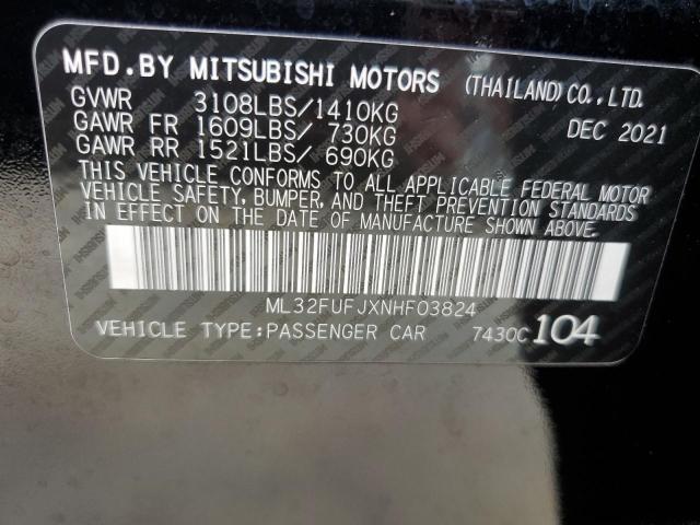 Photo 9 VIN: ML32FUFJXNHF03824 - MITSUBISHI MIRAGE G4 