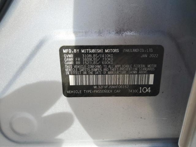 Photo 12 VIN: ML32FVFJ5NHF06152 - MITSUBISHI MIRAGE 