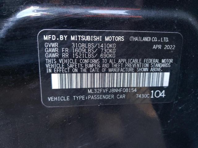 Photo 11 VIN: ML32FVFJ8NHF08154 - MITSUBISHI MIRAGE 