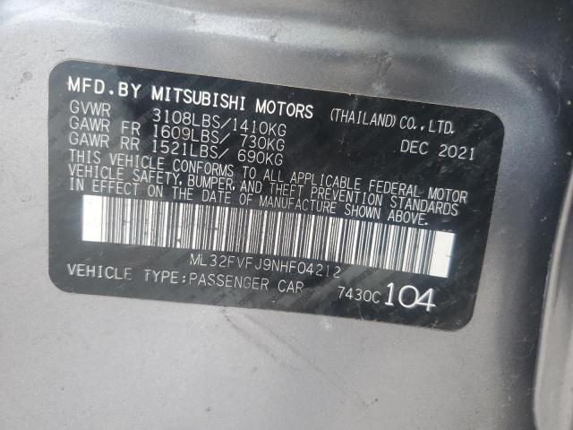 Photo 11 VIN: ML32FVFJ9NHF04212 - MITSUBISHI MIRAGE 