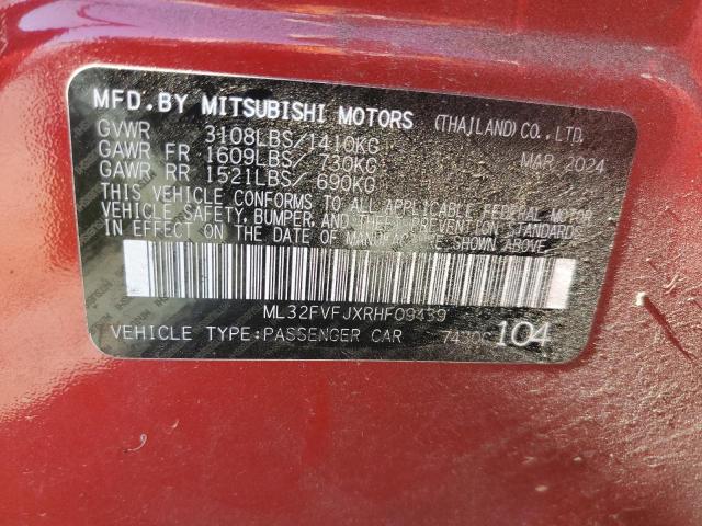 Photo 11 VIN: ML32FVFJXRHF09439 - MITSUBISHI MIRAGE G4 