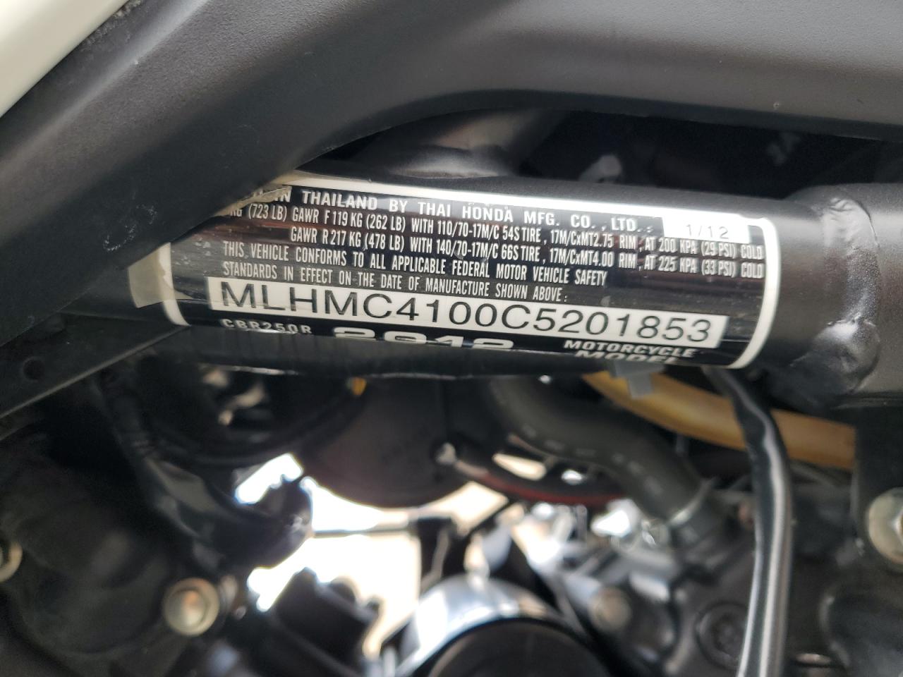 Photo 9 VIN: MLHMC4100C5201853 - HONDA NULL 